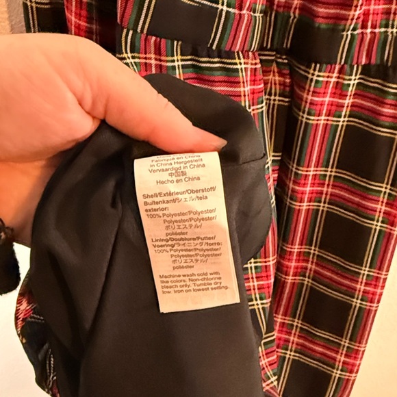 J. Crew Tartan Plaid Ruffle Collar MIDI Dress Holiday Classic Size 14 - Picture 5 of 8